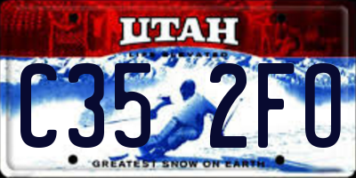 UT license plate C352FO