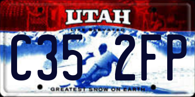 UT license plate C352FP