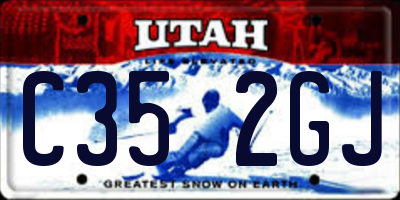 UT license plate C352GJ