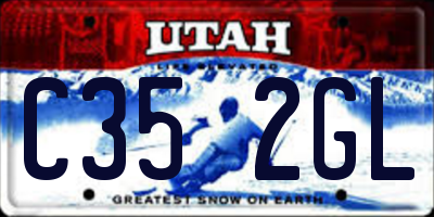 UT license plate C352GL