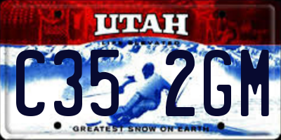 UT license plate C352GM