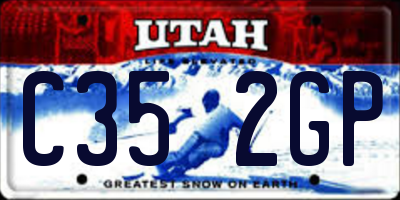 UT license plate C352GP