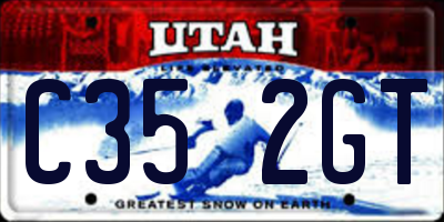 UT license plate C352GT