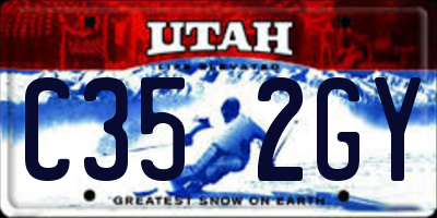 UT license plate C352GY