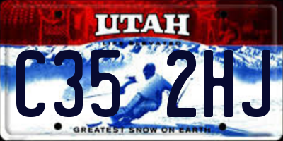 UT license plate C352HJ