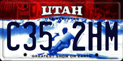 UT license plate C352HM