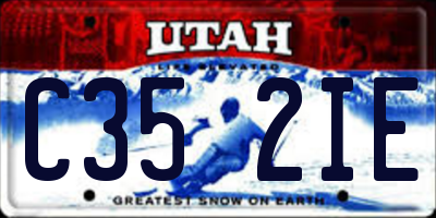 UT license plate C352IE