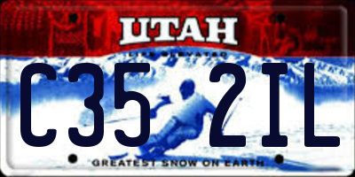 UT license plate C352IL