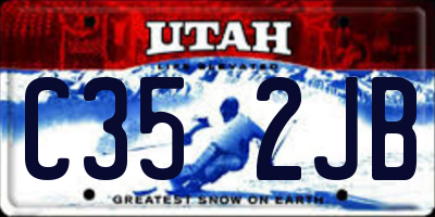 UT license plate C352JB