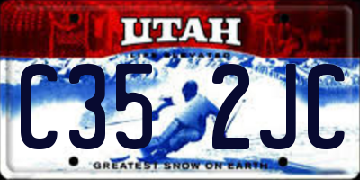 UT license plate C352JC