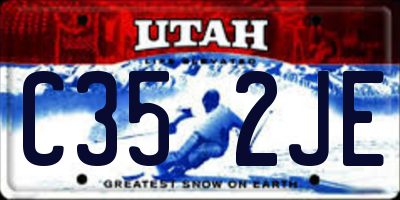UT license plate C352JE