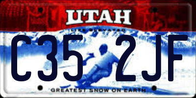 UT license plate C352JF