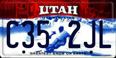 UT license plate C352JL