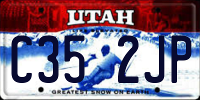 UT license plate C352JP