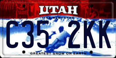 UT license plate C352KK