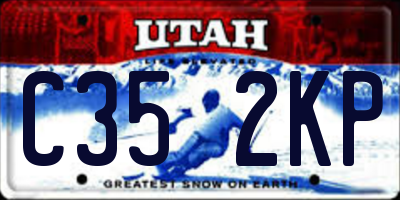 UT license plate C352KP