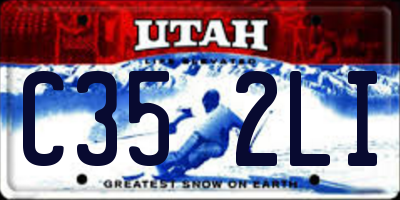 UT license plate C352LI
