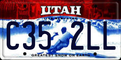 UT license plate C352LL