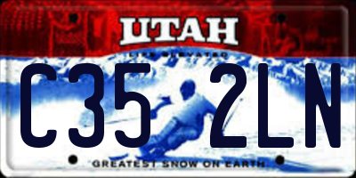 UT license plate C352LN