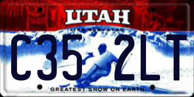 UT license plate C352LT