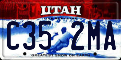 UT license plate C352MA