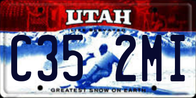 UT license plate C352MI