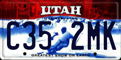 UT license plate C352MK