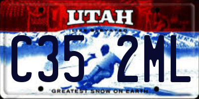 UT license plate C352ML