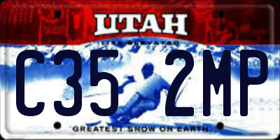 UT license plate C352MP