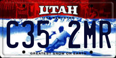 UT license plate C352MR