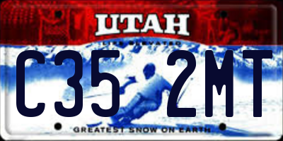 UT license plate C352MT