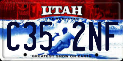 UT license plate C352NF