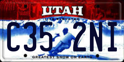 UT license plate C352NI