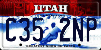 UT license plate C352NP
