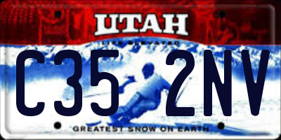 UT license plate C352NV