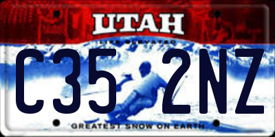 UT license plate C352NZ