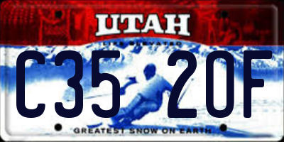 UT license plate C352OF