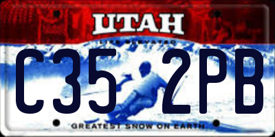 UT license plate C352PB