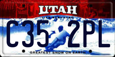 UT license plate C352PL