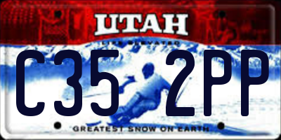 UT license plate C352PP