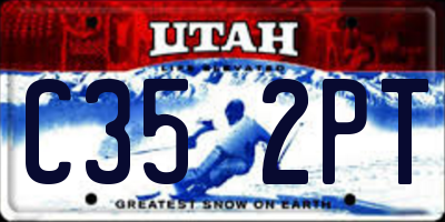 UT license plate C352PT