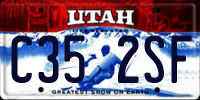 UT license plate C352SF