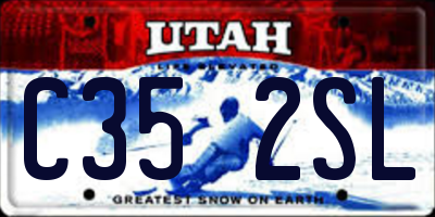 UT license plate C352SL