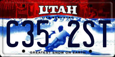 UT license plate C352ST