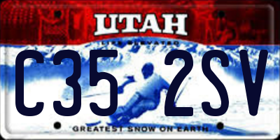 UT license plate C352SV
