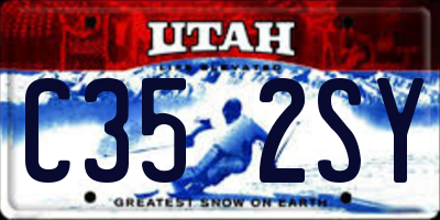 UT license plate C352SY