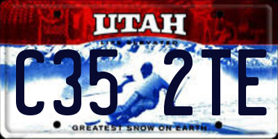 UT license plate C352TE