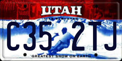 UT license plate C352TJ