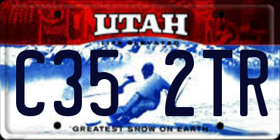UT license plate C352TR