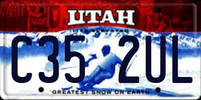 UT license plate C352UL